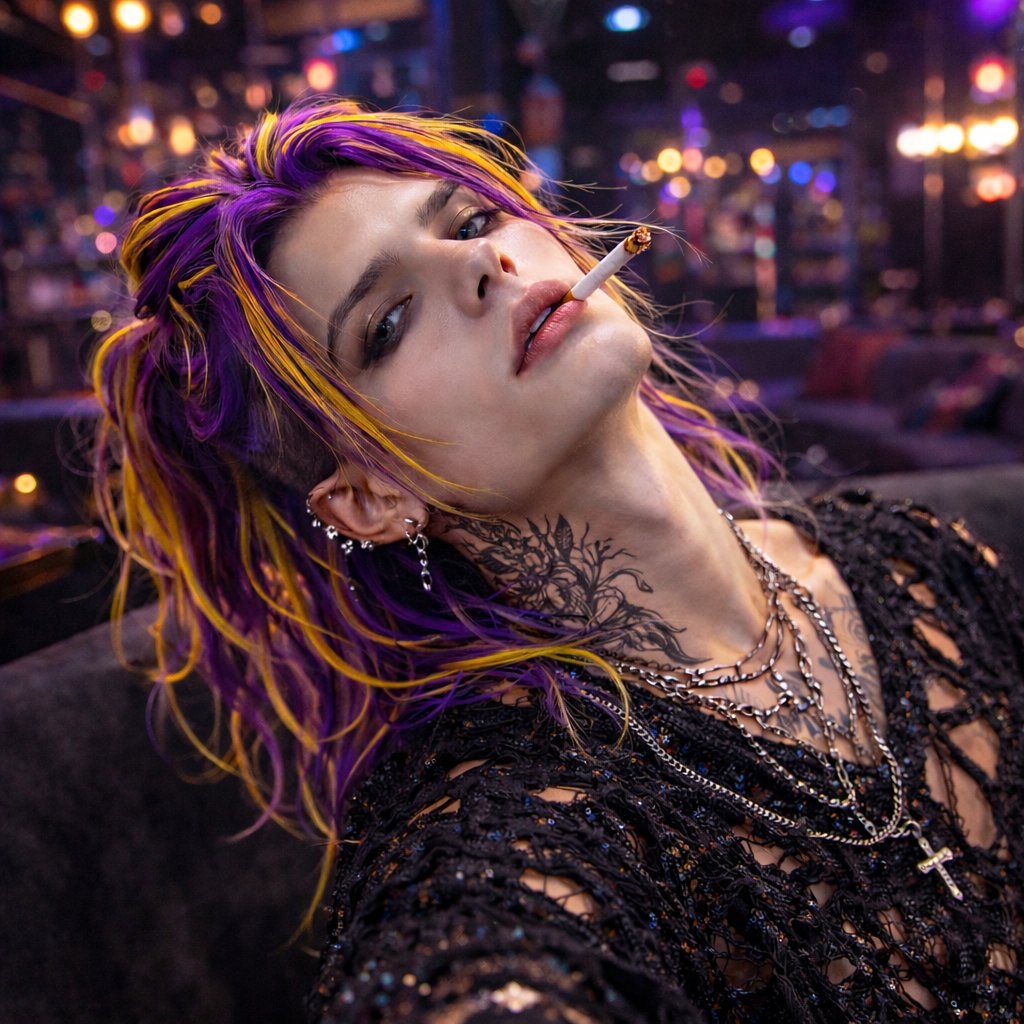 KANADEMIO_art's tweet image. #AIハーフアップイケメン求む 

— Neon Decadence —

 “So… how’s the hair?”

（…この髪型、どう？）

※差分はリプ欄に☆彡
#KANADEMIO #VisualArchive #AIart︎ #AIillustration