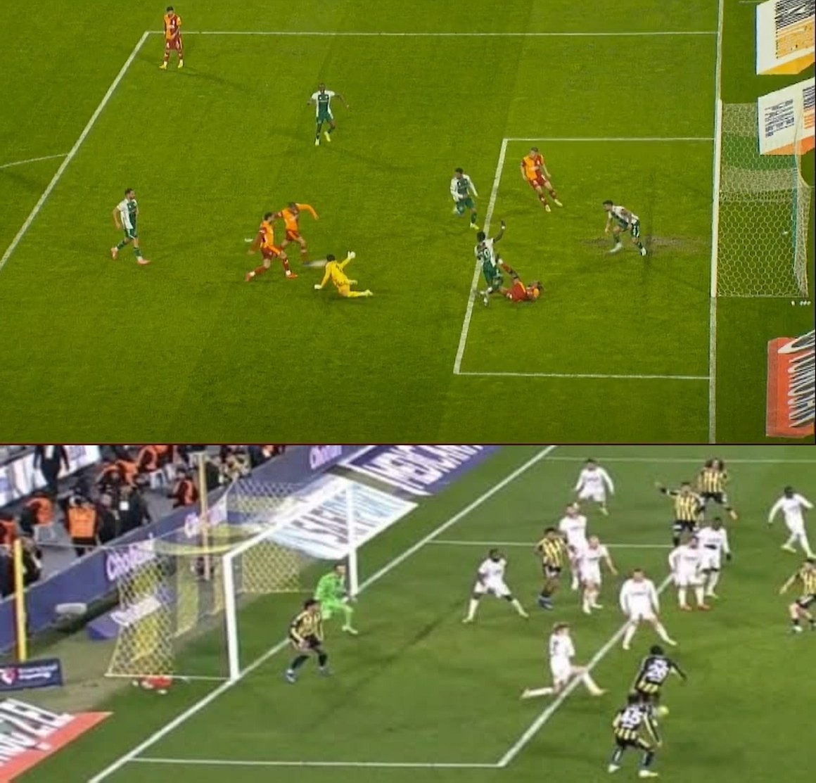 Türk futbol tarihinde hakemler eliyle şike değil midir bu? UEFA inceleme başlatmalı artık.

Galatasaray atınca pasif ofsayt, Fenerbahçe atınca gol! Sane yapınca kırmızı kart Guendouzi yapınca faul bile yok! Galatasaray aleyhine VAR devrede, Fenerbahçe aleyhine olunca VAR kör!