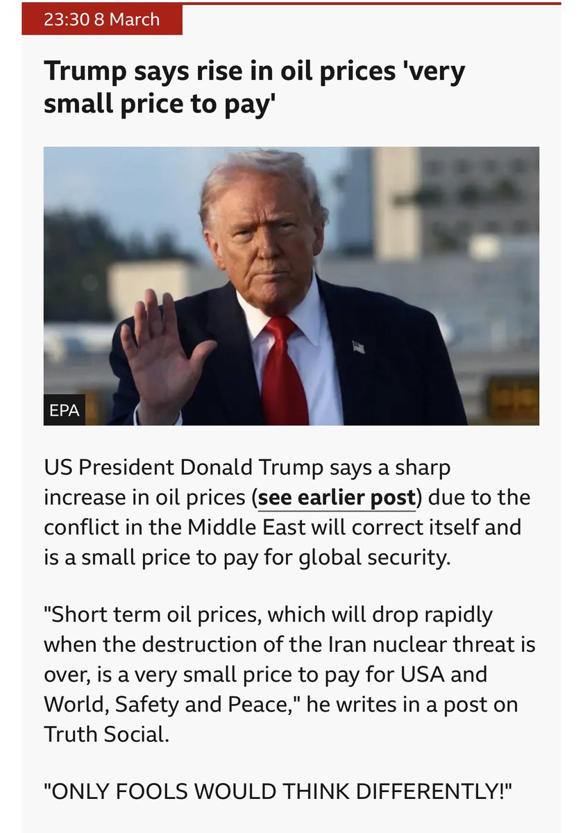 ek_brownn's tweet image. As I keenly monitor the unfolding conflict involving the US-Israel and Iran, one aspect that particularly interests me is its impact on the global economy. 

Just about ten days into the escalation of tensions, the price of Brent Crude has already surged past the $100 per barrel