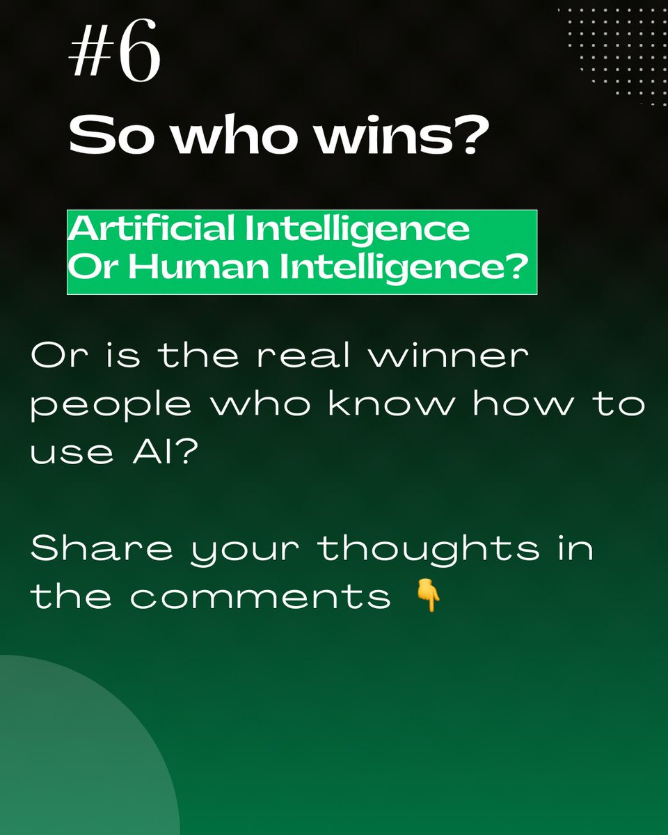 JaCreator's tweet photo. But can machines truly replace human intelligence?

Or will the future belong to humans who know how to use AI?

Swipe through and tell me what you think. https://t.co/SyxuTCV04Z