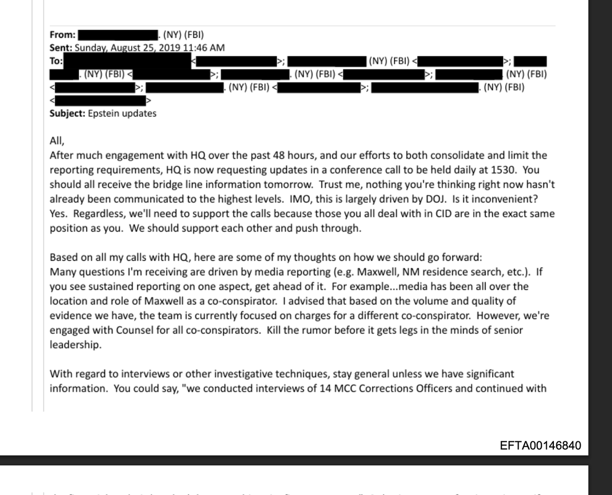 Amy_K_Nelson's tweet photo. BREAKING:

After Epstein died, the FBI was working on NUMEROUS cases with plans to indict co-conspirators OTHER than Maxwell. 

Oh. https://t.co/iM2PCHW9fr