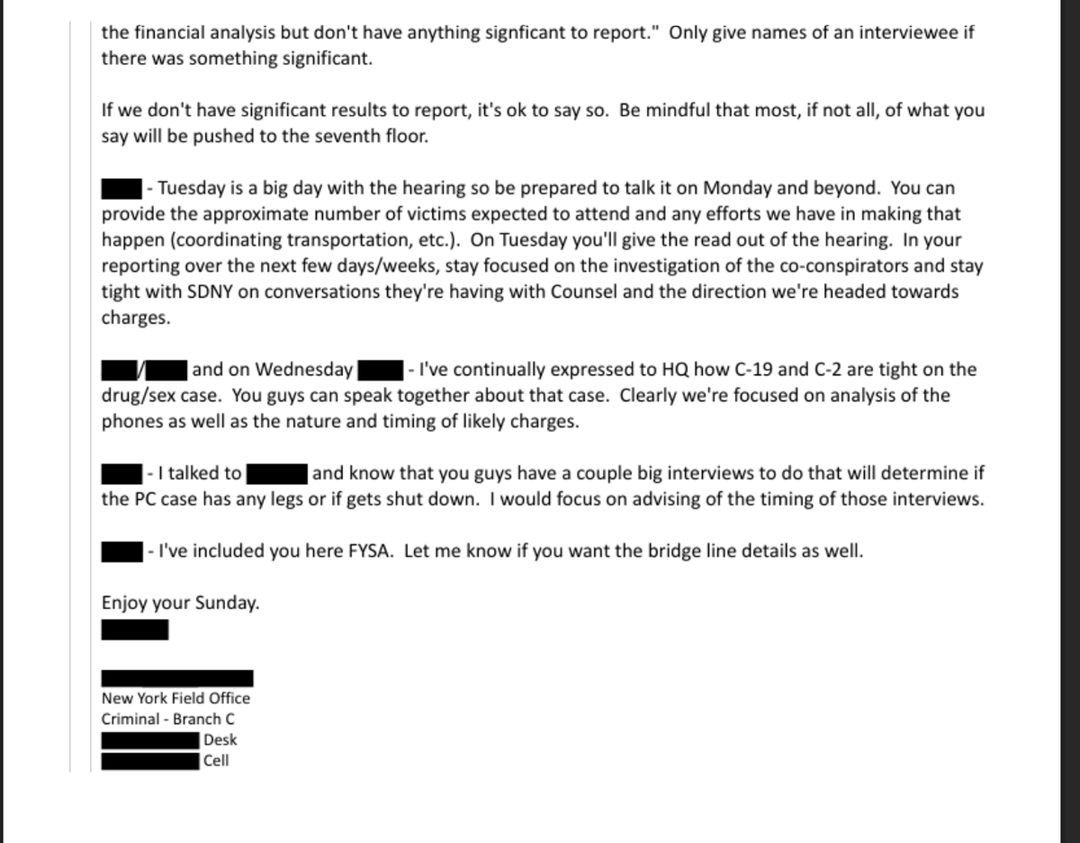 Amy_K_Nelson's tweet photo. BREAKING:

After Epstein died, the FBI was working on NUMEROUS cases with plans to indict co-conspirators OTHER than Maxwell. 

Oh. https://t.co/iM2PCHW9fr