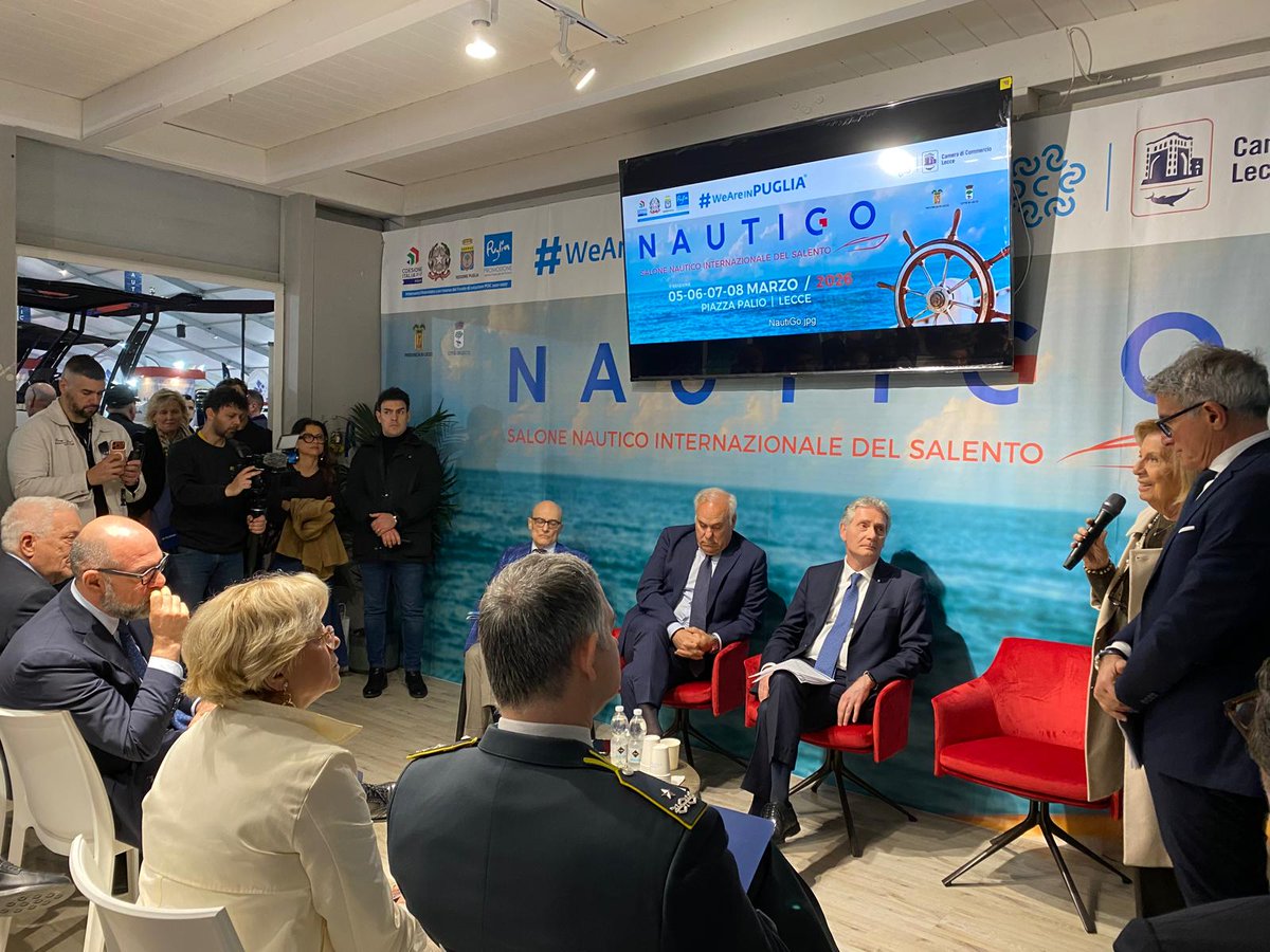 CamCom_gov's tweet image. La #blueeconomy nel Salento: esperti a confronto in un convegno a cura della #Cameradicommercio di Lecce e del Centro Studi delle Camere di commercio “G. Tagliacarne” all'interno di NautiGo 2026
unioncamere.gov.it/sistema-camera…