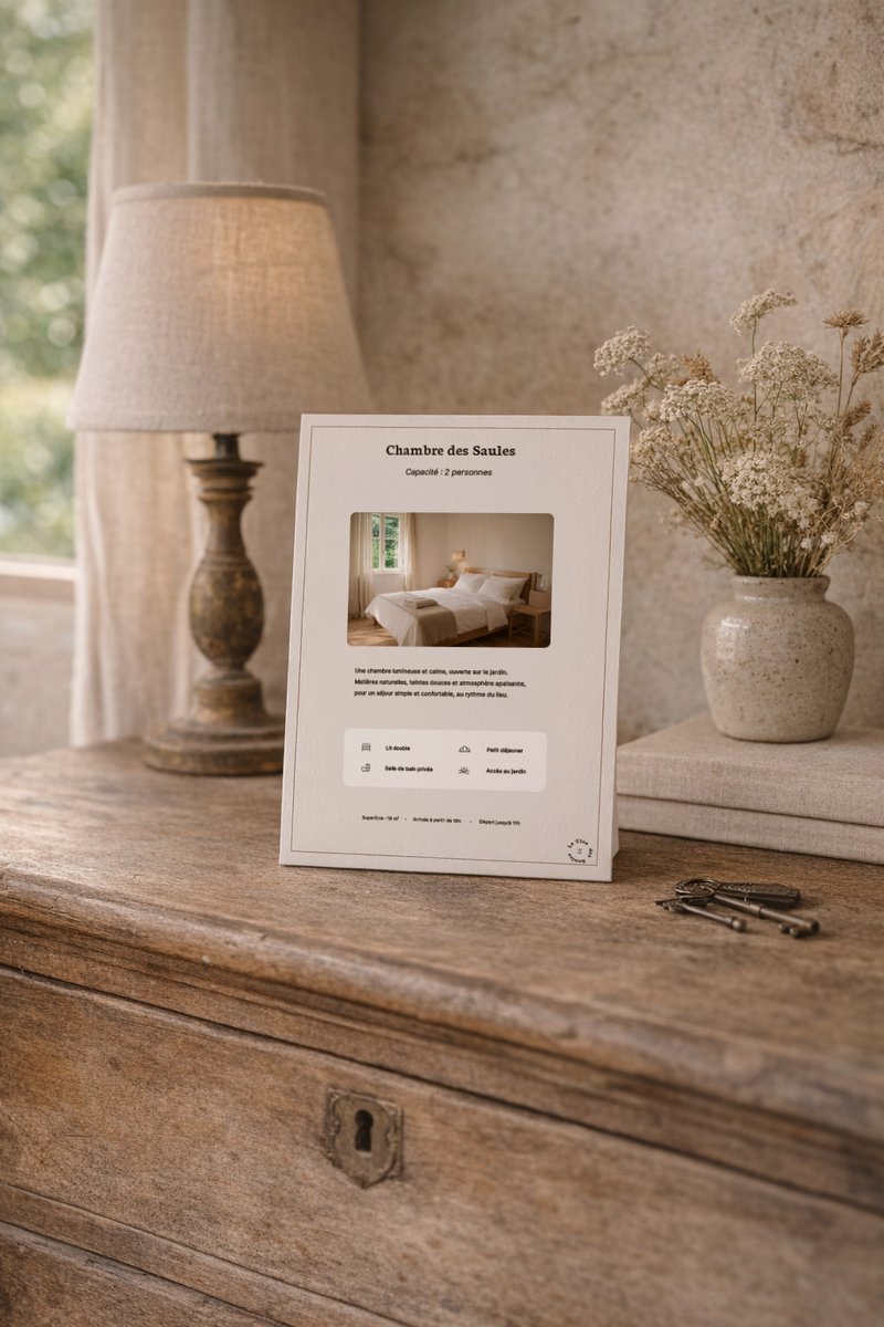 VautierMelanie's tweet photo. Nouveau projet de branding : Le Clos des Saules, une maison d’hôtes fictive en Normandie 🏡

Une identité visuelle pensée autour du calme, des matières naturelles et d’une atmosphère simple et accueillante.

#branding #normandie https://t.co/qHtcAtuA35
