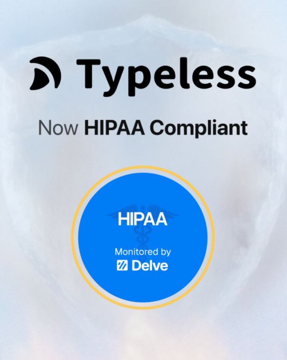 arceyul's tweet image. La privacidad es clave donde sea.

@typelessdotcom no se queda atrás y ya cuenta con la certificación HIPAA, garantizando el máximo estándar de seguridad global para tus datos.
 
Un aplauso para el team. 👏