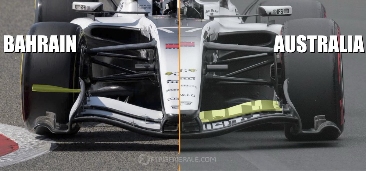 AndreaGalante__'s tweet image. Small update to #Cadillac’s front wing for the #AustralianGP. The diveplane on the endplate has disappeared and the third flap has been reshaped. The flap support closest to the nose has also been removed.

#f1 #AusGP #F1tech #f12026 #F1News 

📷: Formula 1