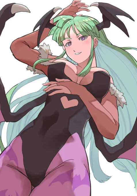 本日は #サキュバスの日 なので以前描いたモリガンさんを再掲するのすw #Darkstalkers
