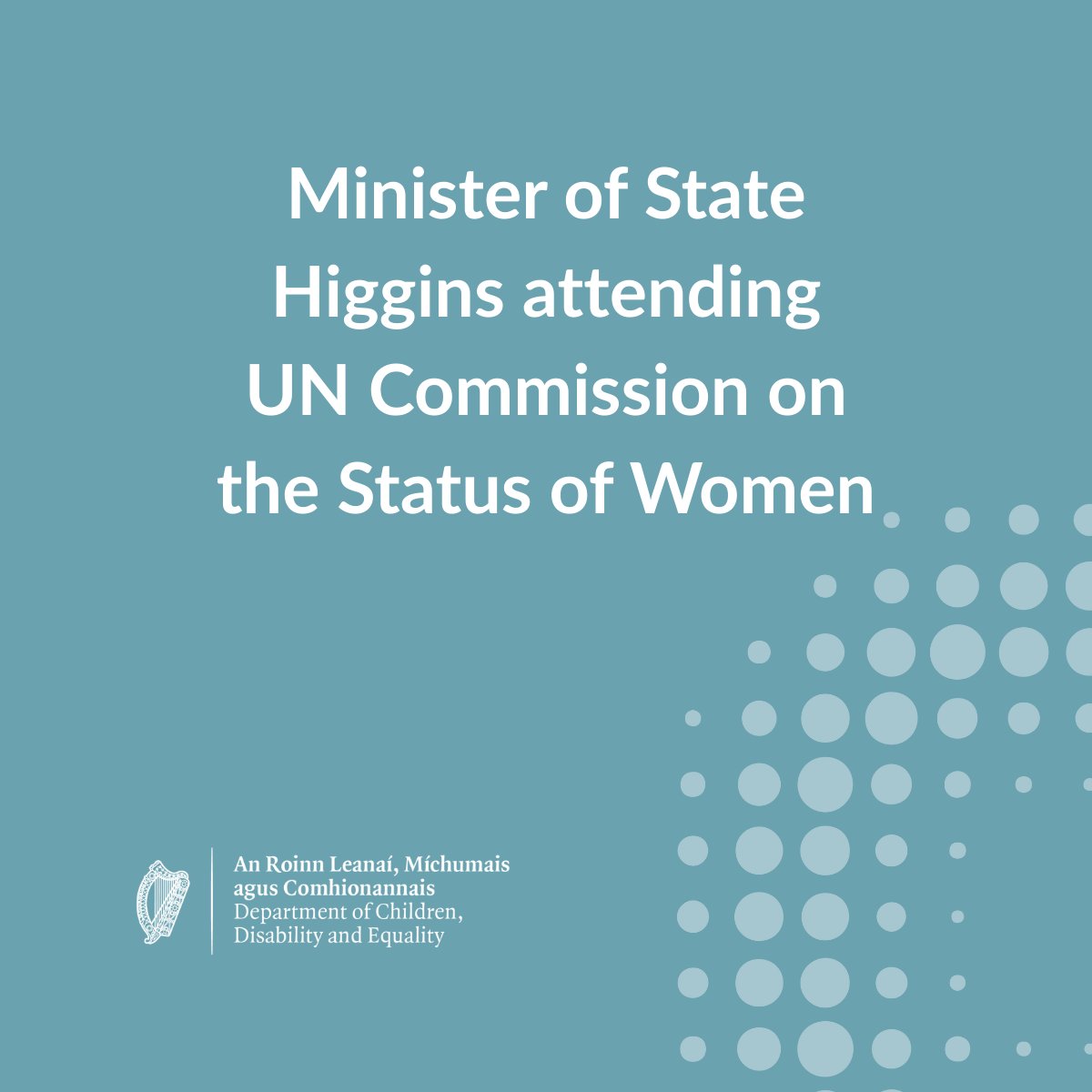 Department of Children, Disability and Equality tweet media