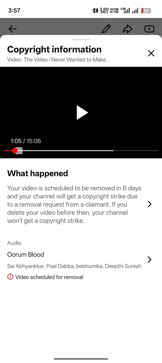 _ajitkumarjena's tweet photo. Dear @YouTube Copyright Team,
I am writing regarding a copyright removal notice for my video (https://t.co/bbvwVsN4yE), which is currently scheduled for removal in 6 days.
But I have a Pixabay music licence certificate to clarify myself..

@TeamYouTube https://t.co/H0iasAlQqJ