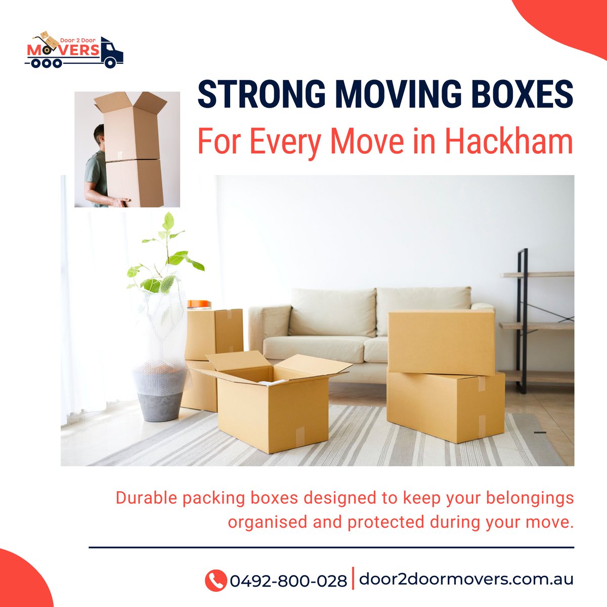 d2dremovalists's tweet image. 📦 Strong Moving Boxes for Every Move in Hackham

Planning a move in Hackham, Adelaide? Make packing easier with strong, durable #movingboxes designed to keep your belongings safe &amp;amp; organised

📞 Call Now: 0492 800 028
🌐 Visit: door2doormovers.com.au/removalists-ha…

#packingboxes #HouseMovers