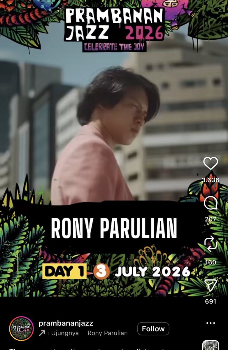 yuhuuu alhamdulillah, our queen &amp; king SALMA RONY finally MABAR at Prambanan Jazz Festival 2026 Day 1 - 3 July 2026.🖤👑