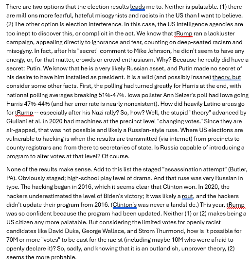 KEEP SHARING!  WE KNOW PRESIDENT BIDEN ORDERED AN AUDIT OF THE ELECTION RESULTS IN DECEMBER, 2024, BECAUSE HE SANCTIONED BOTH RUSSIA AND IRAN FOR 2024 "ELECTION MEDDLING."  WE NEED TO SEE THE COMPLETE REPORT!
