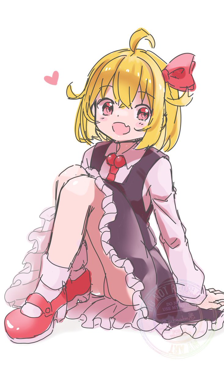 ルーミア(東方プロジェクト) 「らくがき のんびりルーミアちゃん」|桜谷のイラスト