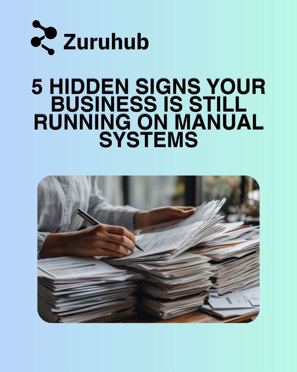 zuruhubweb's tweet photo. Many businesses assume inefficiencies are normal — but they’re often signs of outdated systems.
Smarter systems help businesses move faster, make better decisions, and scale efficiently.
#Zuruhub #SmartBusiness #Automation #DigitalTransformation #BusinessEfficiency #FutureReady https://t.co/IcaUBhTebx