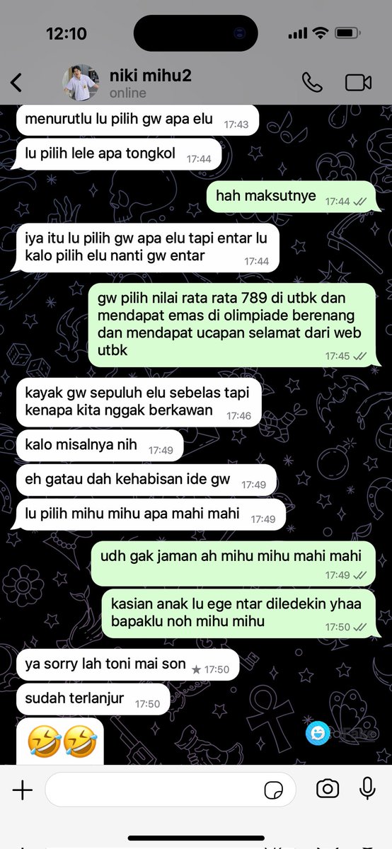 plengerisme's tweet photo. menurut guwa keonho bs berteman sama niki  putra tapi gw kehabisan ide percakapan konyol https://t.co/bifjuQk2u6