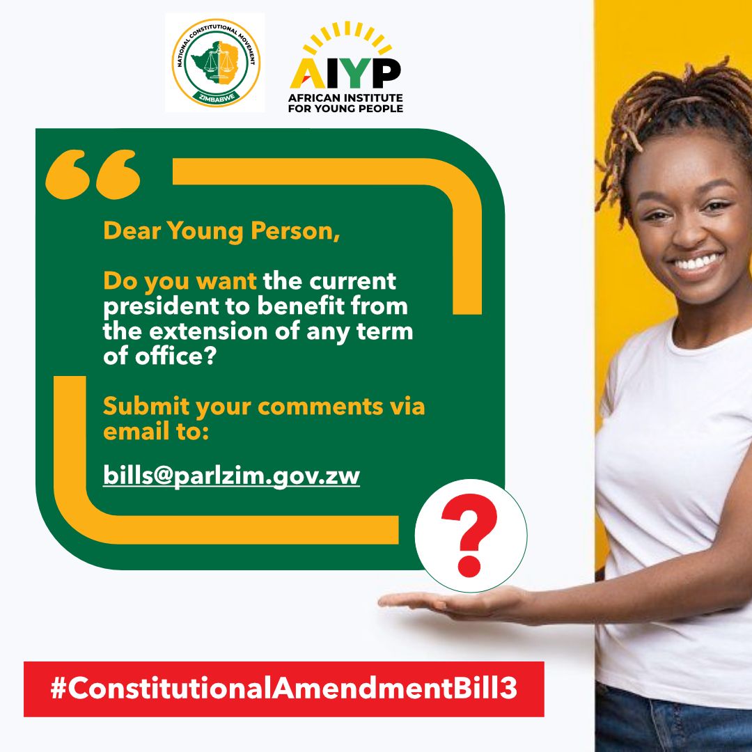 BethelKaliza's tweet photo. #AmmendmentBill3
#DefendTheConstitution
#TheFutureIsYoung
#Not2030
@africaIYP
@NC_movement1
@ParliamentZim
@zhrc365
@AHEADxAfrica https://t.co/fr9RkBUT7s