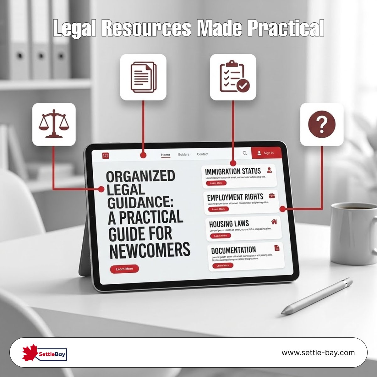 BaySettle's tweet photo. Legal processes can be complex in a new country.

Settle Bay organizes trusted legal resources to help newcomers make informed decisions.

#SettleBay #LegalResourcesCanada #NewcomerClarity #CanadaSupport https://t.co/EEIKycRTdc