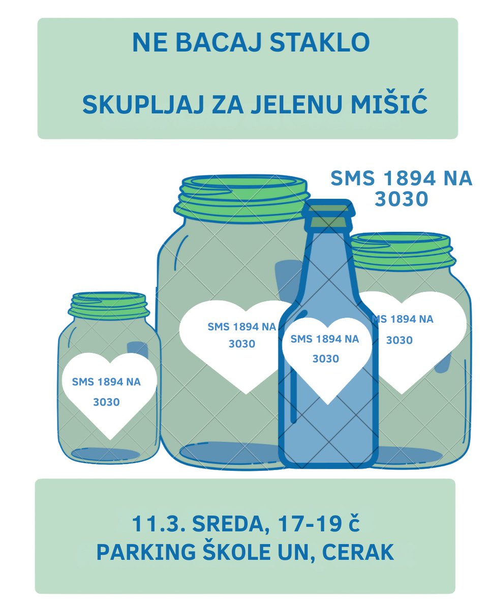 Skupljaj za Jelenu Mišić 1894 na 3030! 💚💙