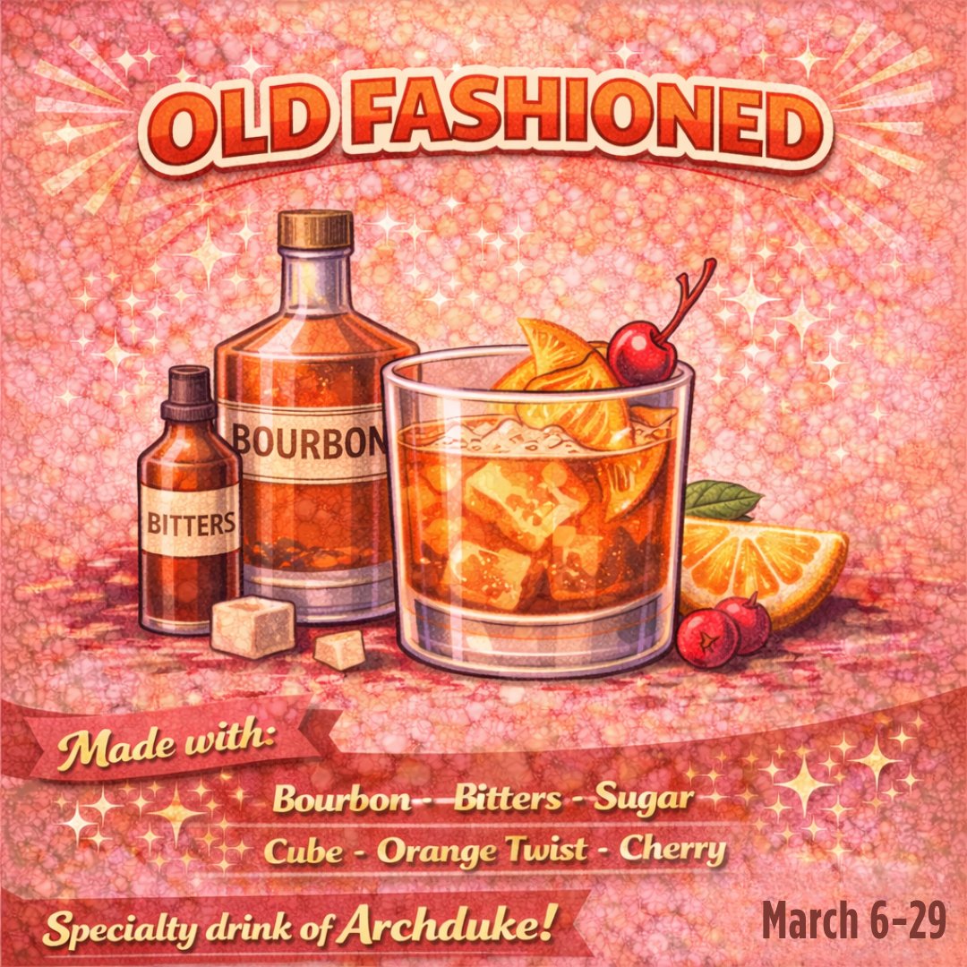History on stage, and drama in your glass. 🍸✨ Join us March 6–29 and enjoy our speciality drinks of "Archduke!" Whether you’re feeling dramatic, daring, or alcohol-free, we’ve crafted a drink worthy of the stage. Which one are you trying first? 👀🍊🍒 >> bit.ly/4sEtbKy