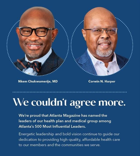 TSPMG's tweet photo. Congratulations to Corwin N. Harper and Dr. Nkem Chukwumerije for being named to Atlanta Magazine’s 2026 Atlanta 500. A prestigious list recognizing the city’s most powerful and influential leaders. Join us in congratulating them on this well‑deserved honor! 💙 https://t.co/QvE77LVZWe