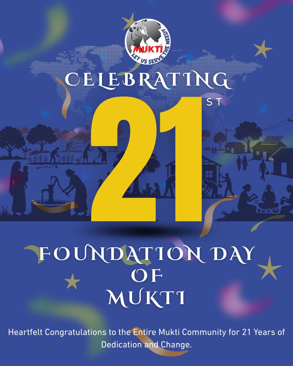 muktiwebb's tweet photo. 21 years of Mukti — driven by people, purpose, and perseverance.

Grateful to every community member, volunteer, and partner who made this journey possible. The journey continues.

#21YearsOfMukti https://t.co/3impBOgaf7