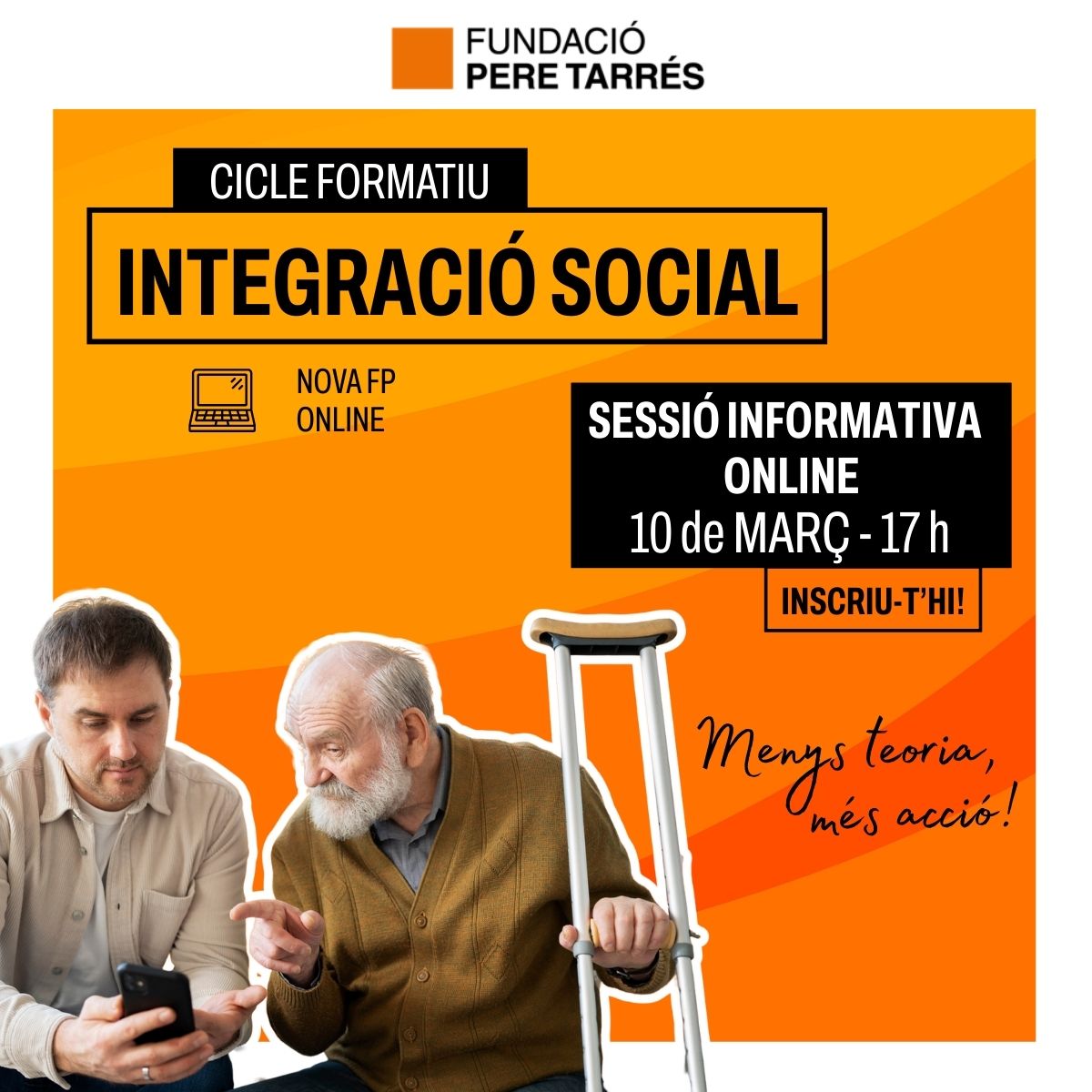 Fundperetarres's tweet photo. 🤝 T’interessa la Integració Social?
Descobreix com aquest cicle formatiu en modalitat ONLINE.
Vine a la nostra sessió informativa i assabenta’t dels continguts, pràctiques i sortides professionals que t'esperen! 

🔹 10 de març / 17h

🌟 Inscriu-te ara!
https://t.co/MixWLNSEQI https://t.co/RzgGuIKXoF