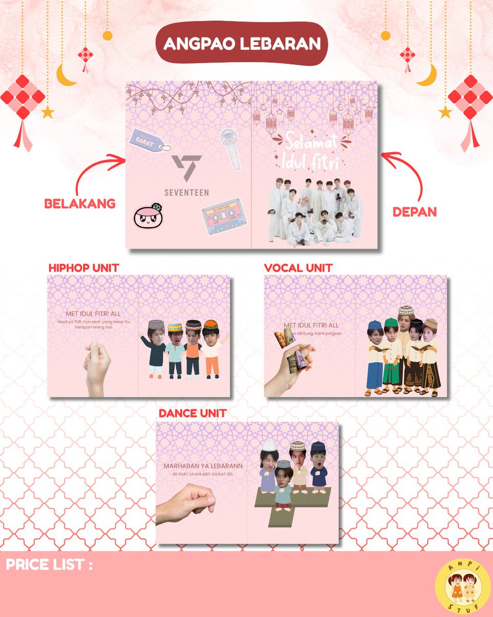 StufAnpi's tweet photo. Guys aku open po amplop lebaran seventeen unit kalau mau bisa cek thread dibawah ya makasih 🙏🏻☺️ https://t.co/EJVT4Y0VxK