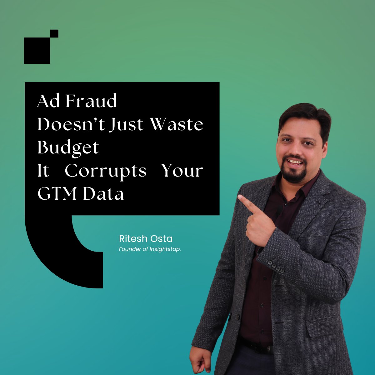 riteshosta's tweet photo. Ad fraud doesn't just waste budget—it pollutes your CRM and destroys signal integrity. 🚫 Protect your GTM engine. #GTM #RevOps #AdFraud https://t.co/NgnxUlIdla