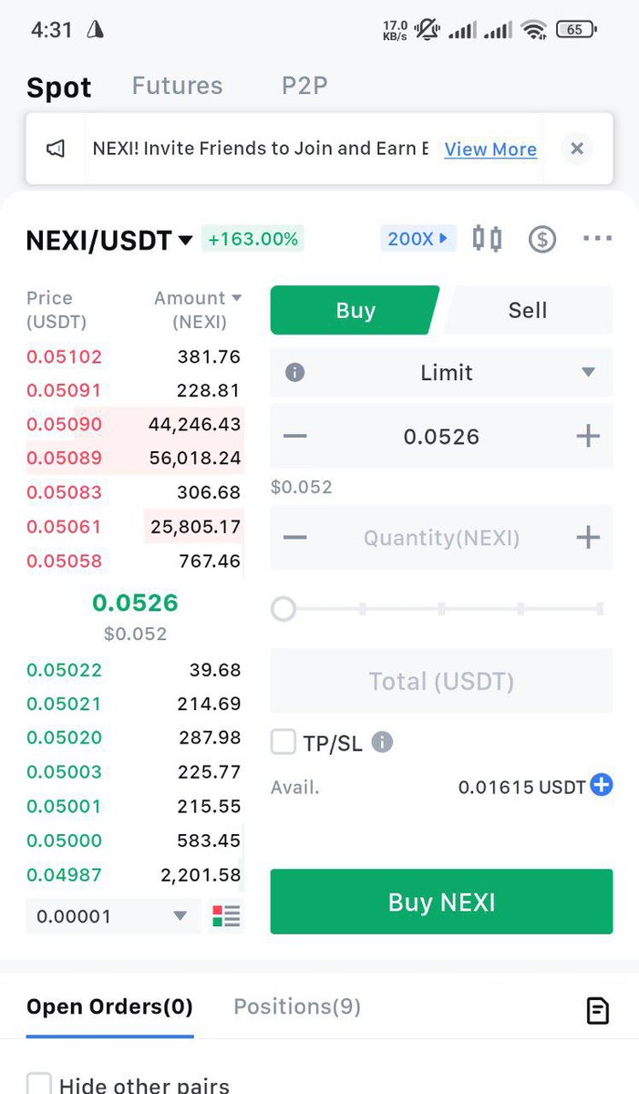 Nexi Listed 🫡

Wait for airdrop withdrawal Update 🔴