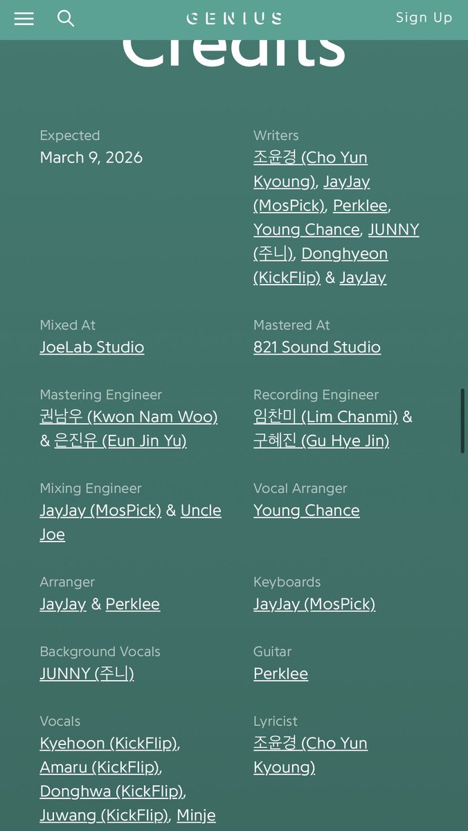 lixgsu's tweet photo. okay so guys i was looking at the credits and…? amaru is mentioned in the vocals part??? https://t.co/HkRfP99BK0