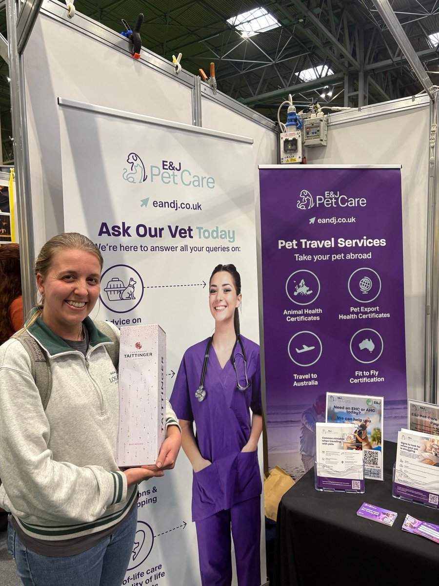 Congratulations to our final day Crufts winners! Lauren won our magnum of champagne, while Carol won a £50 voucher. 

Thank you to everyone who came to visit us over the weekend. We loved meeting you and hearing about your pets. 

Find out more: eandj.co.uk/ejpetcare/