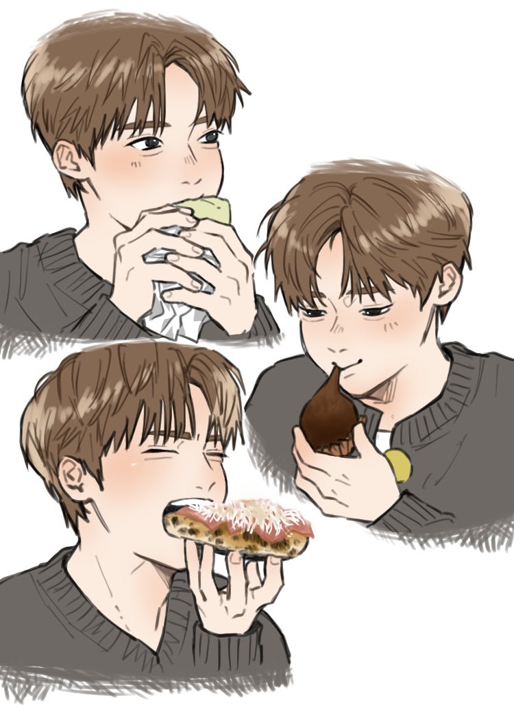 ini_kor's tweet photo. モグモグかわい〜🍕🌮🍫
#INIfanart https://t.co/lr9ug55g2w