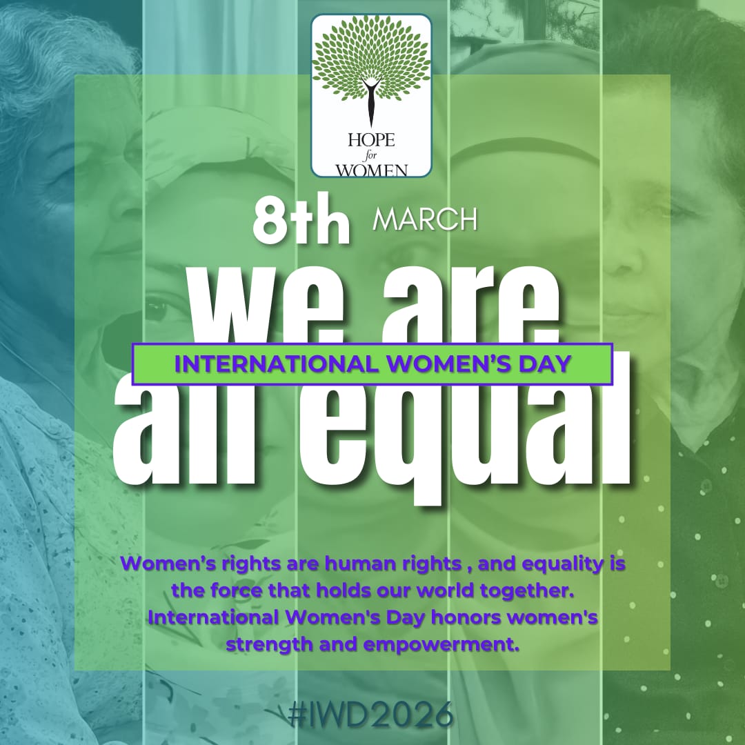 Women’s rights are human rights &amp; equality is the force that holds our world together.
This IWD, Hope for Women joins the global call to advance women’s rights, equality &amp; empowerment. When given the space to lead, speak &amp; thrive, we move closer to a more just,  inclusive world.