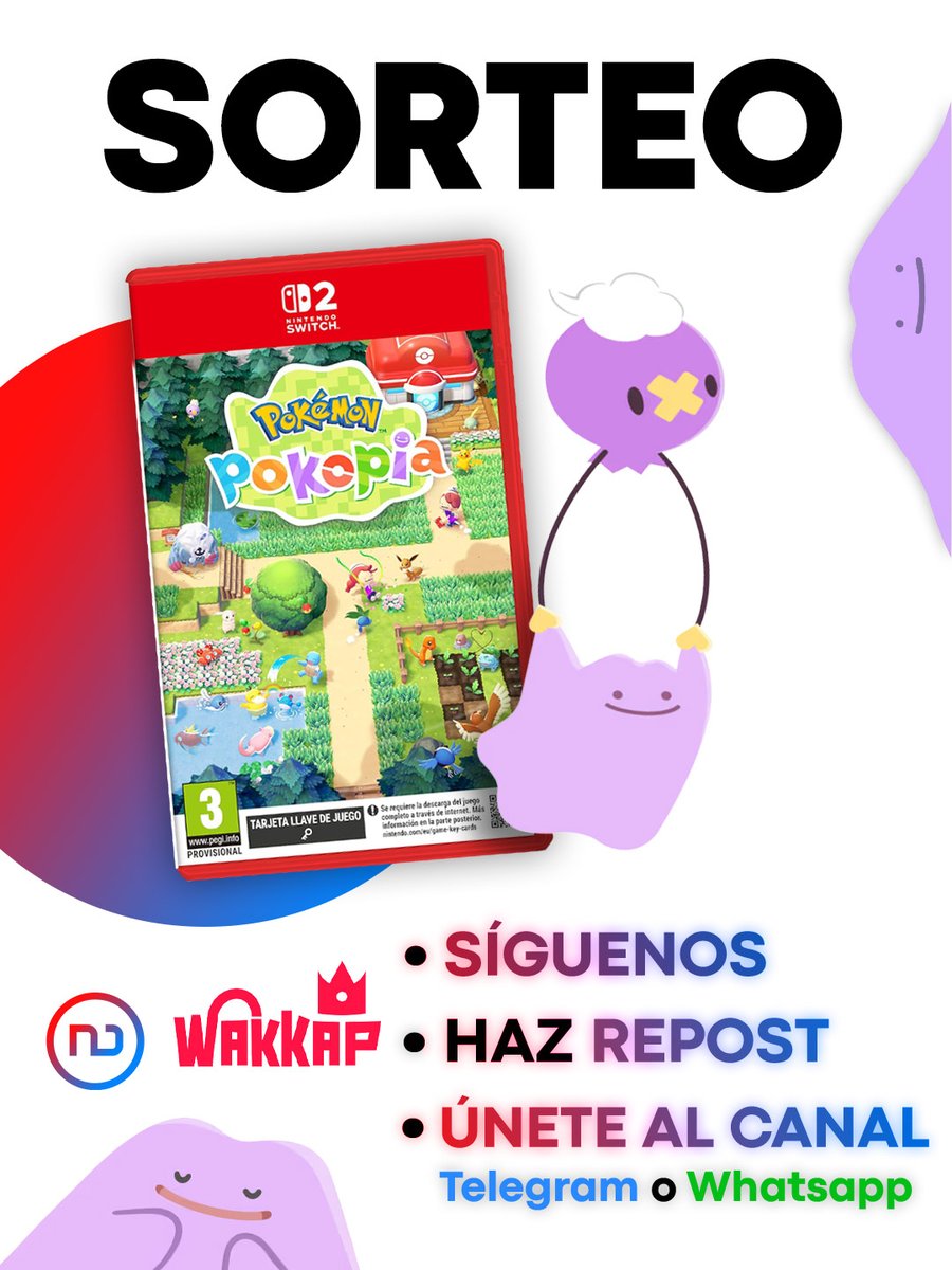 🌱 ¡SORTEO de Pokémon Pokopia junto a Wakkap! 🌱

✅ Sigue a <a href="/Nintenduo/">Nintendúo</a> y a @Wakkapoficial
✅ Haz Repost a este Post
✅ Únete a nuestro canal de Telegram o WhatsApp (enlace en respuesta)

¡Mucha suerte a todos!