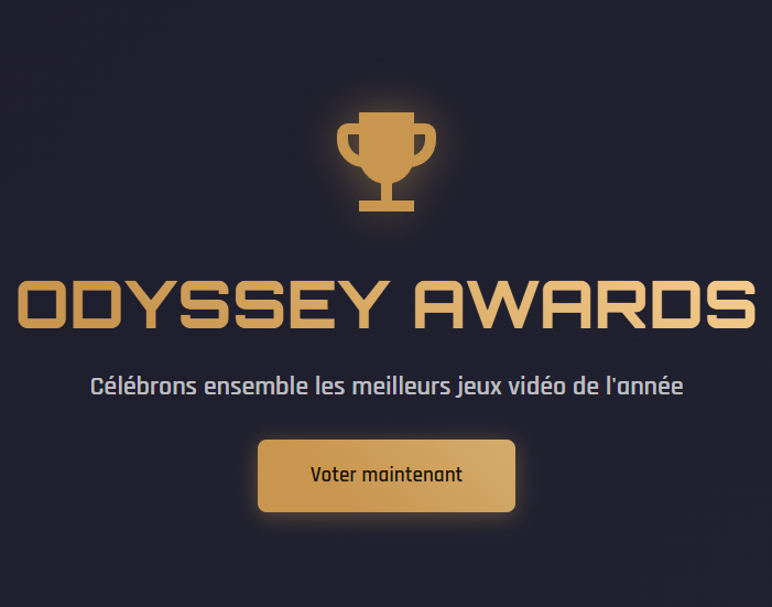 Omox_GD's tweet photo. C’est officiel.
Les Odyssey Awards auront lieu le 21 mars à 15h sur Twitch.

Une cérémonie pour découvrir les résultats des votes de la communauté et revenir sur deux ans de streaming.
Et quelques surprises sont prévues.

Rendez-vous le 21/03. https://t.co/IMH9PLTj7Q