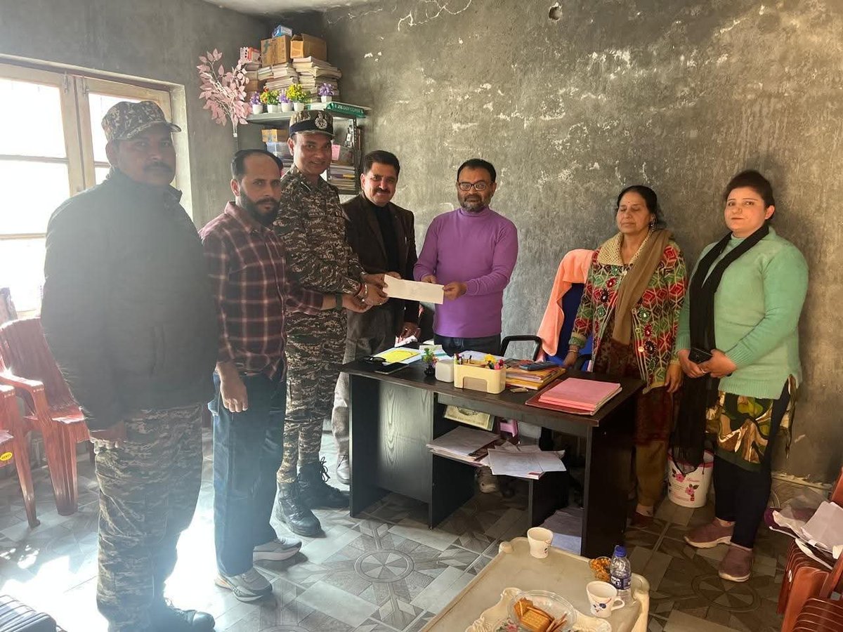 jammusector's tweet image. 33 BN #CRPF of Jammu Sector supported the education of two orphaned children in Bhaderwah,Doda (J&amp;amp;k) by paying their full-year school fees, ensuring they continue learning without any financial hurdles.  #CRPFCares #HelpingHands @gpsinghips @ANI @PIB_India