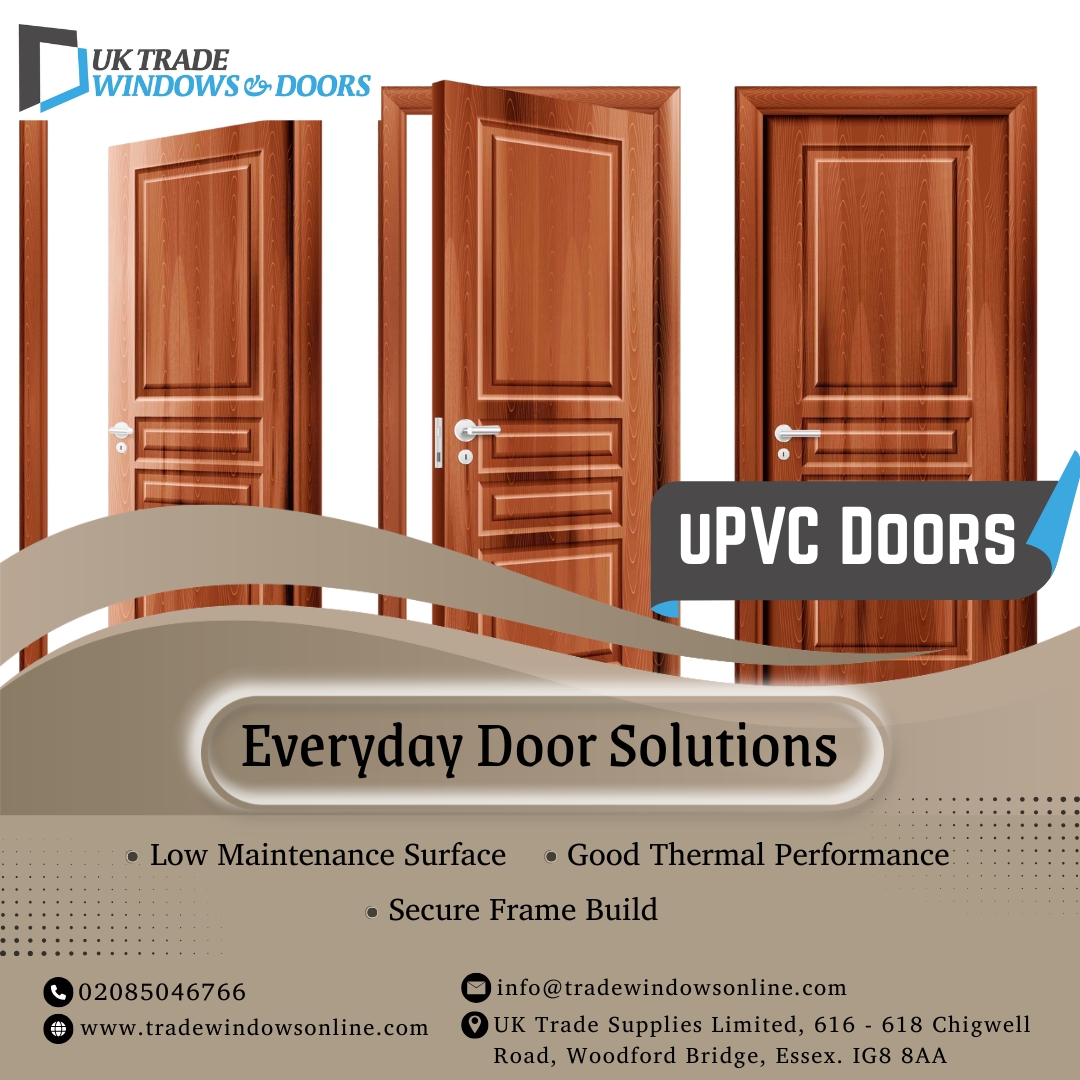 SuppliesUkTrade's tweet image. uPVC doors provide a practical solution for daily use, combining durability and insulation.#UPVCDoors #HomeSecurityUK #TradeWindows