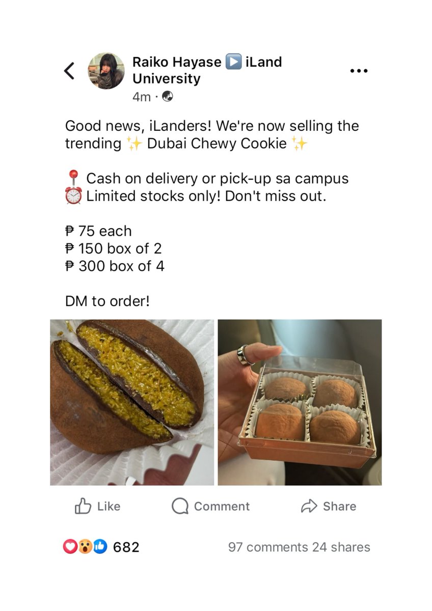 jeemverse's tweet photo. dubai chewy... bukayo?! 🧆
— a #koeminz filo mini crack au

raiko (kk) na nagbenta ng dubai chewy cookie dahil cravings ng ex niyang si jaira (jm) pero bukayo pala ang ginamit niyang fillings. https://t.co/cQP0riYRVW