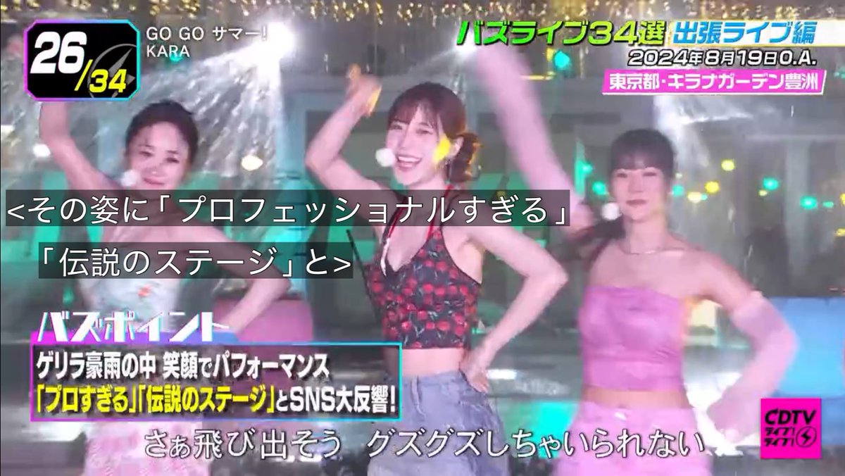 CDTV見てたらずぶ濡れゴゴサマ出てきた🎶