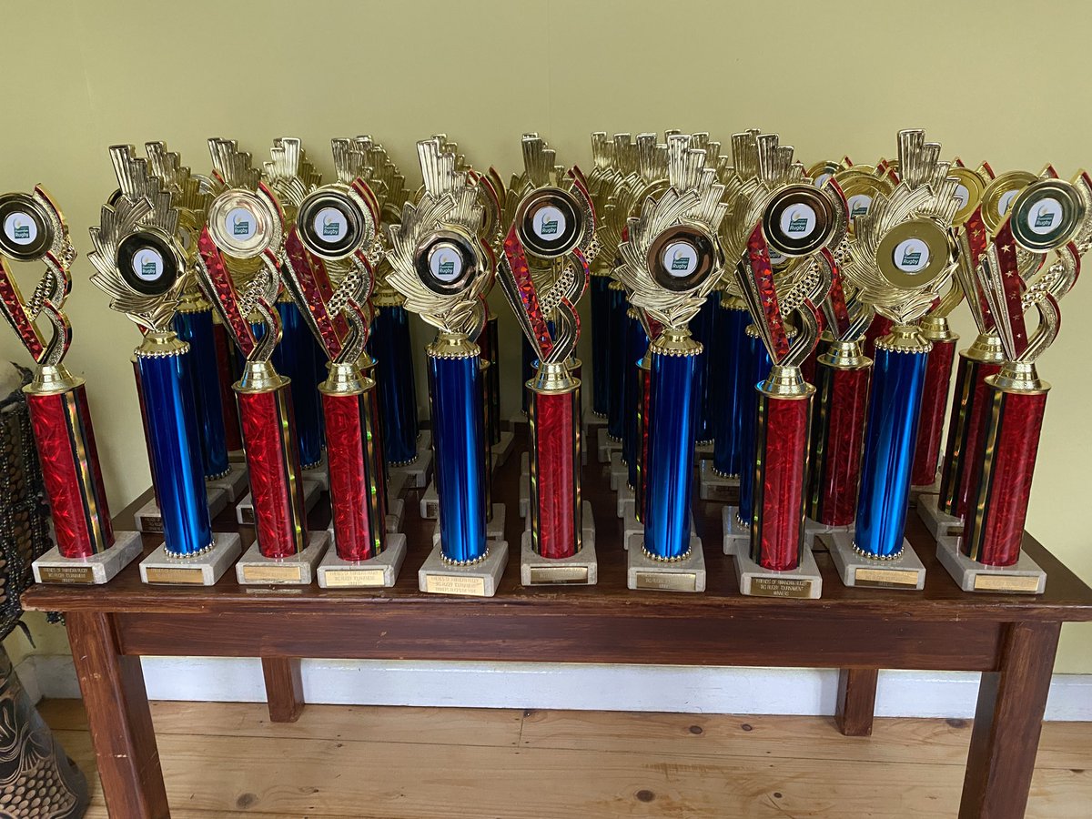 RwandanRugby's tweet photo. We have 20 volunteer RDOs working across Rwanda. That means we need a lot of tag rugby tournament trophies! They have just arrived and are being packed up ready for the volunteers’ tour in May https://t.co/T8tQTnIkxy