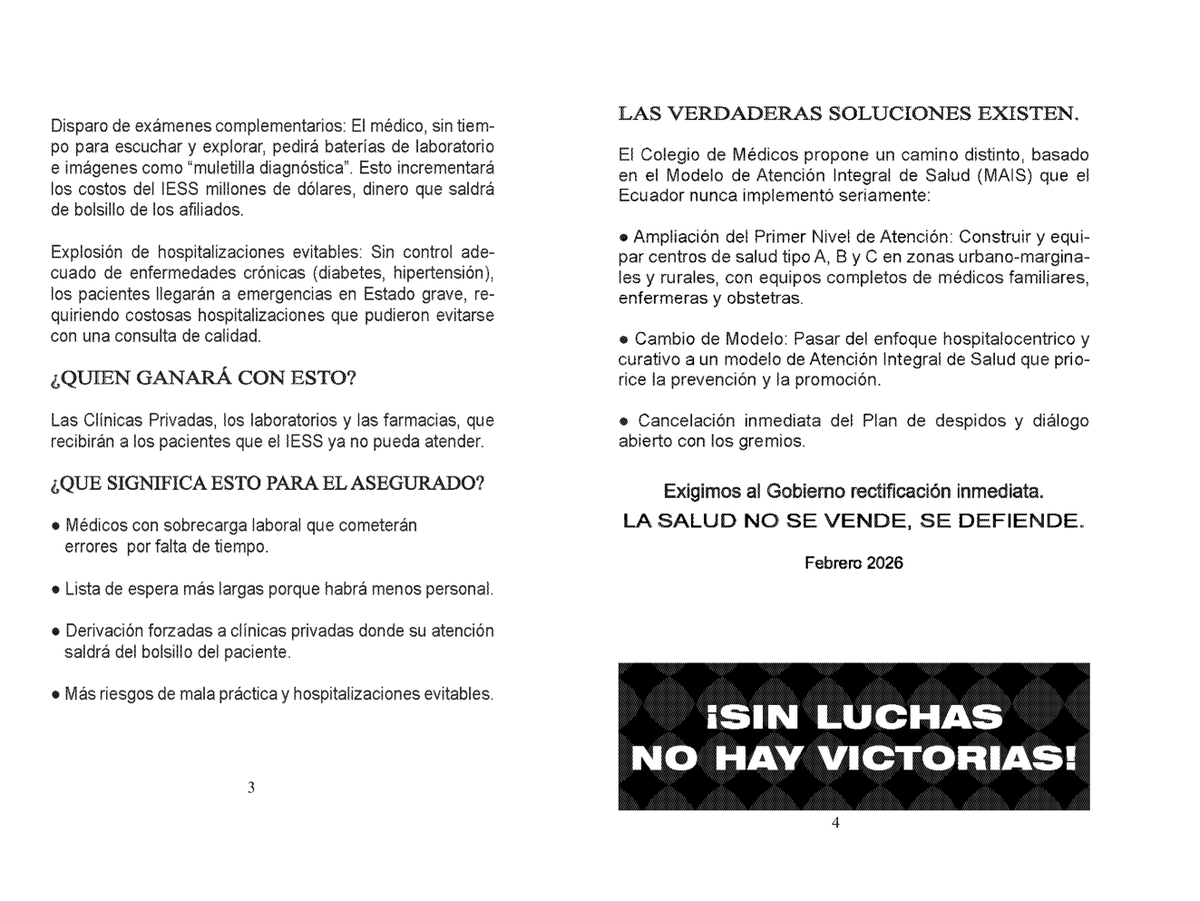 de_petrolero's tweet photo. #AlertaTrabajadoresJubilados
Diversas organizaciones sociales y gremiales del país advierten sobre las graves afectaciones al sistema de salud del IESS, implementadas por sus autoridades para avanzar a procesos de franca privatización de los servicios.
#SinLuchasNoHayVictoria
#ParoNacional13Marzo
