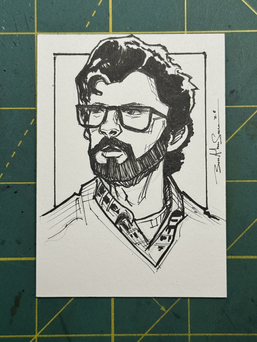 KSGeekMan's tweet photo. Sketched The Maker for a WhatNotter. COPIC SP Multiliners. #starwars #georgelucas #sketchcards https://t.co/BISb7lMXS4