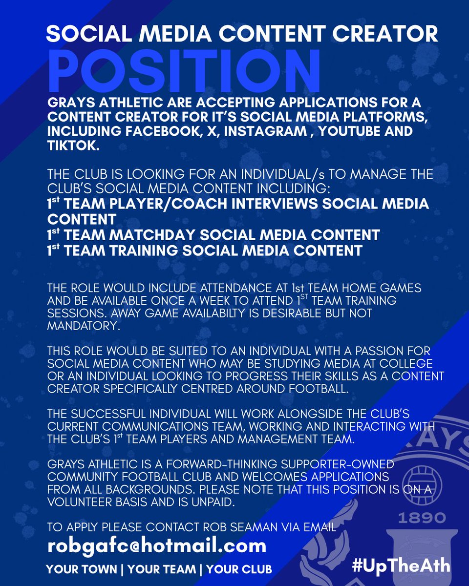 Grays Athletic Football Club tweet media