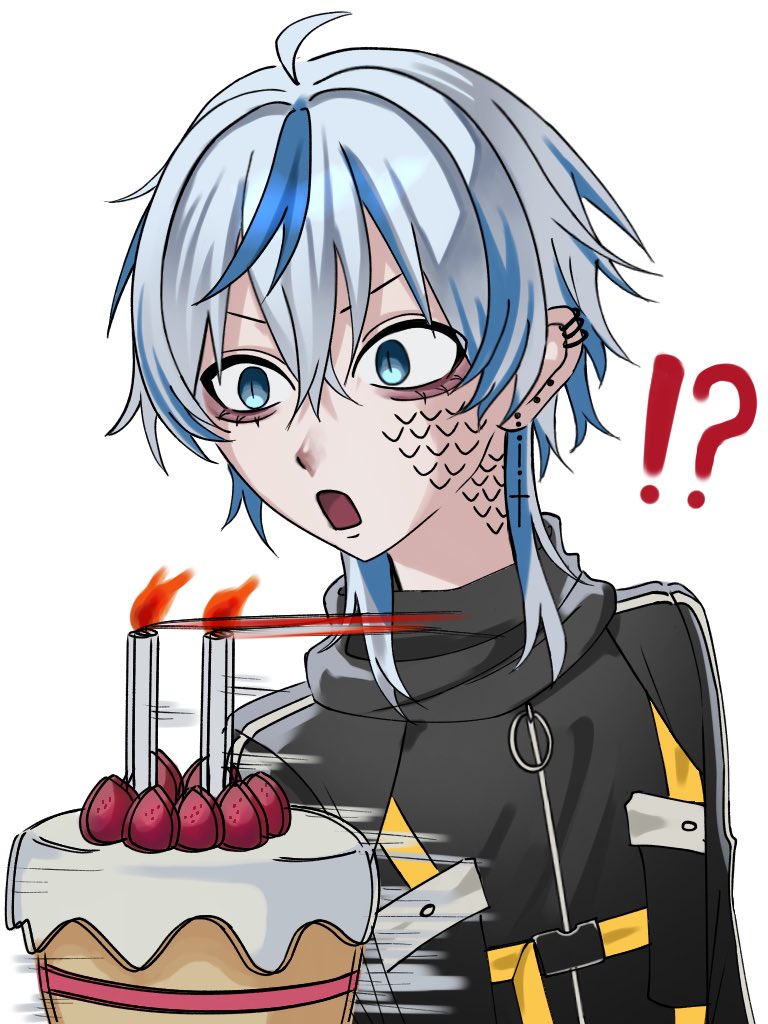 カフちゃ誕生日おめでとう🐍🩵 #蛇目FA 線画@xxkise_ru 色塗り@888_MMMK