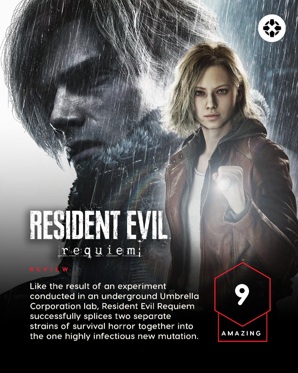 Resident Evil Requiem signals the return of a series legend and the arrival of a likeable new lead, amps up the gore to a new stomach-turning standard, and unleashes a scarier breed of zombie alongside some truly beastly boss fights.

Our review: bit.ly/4aBVXoh