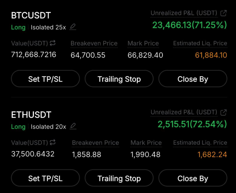 KriptoSpiderr's tweet photo. İşlemlerimi özelden x e atmamı istiyorsunuz fakat telegramdan ücretsiz paylaşıyorum zaten.

#eth long işlemimden %72,54
#btc long işlemimden %71,25 https://t.co/7Dpj3h25At