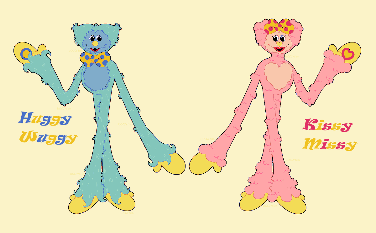 Huggy wuggy and kissy missy redesign stuff go my toys yeah yay

#PoppyPlaytime #PoppyPlaytimeFanArt