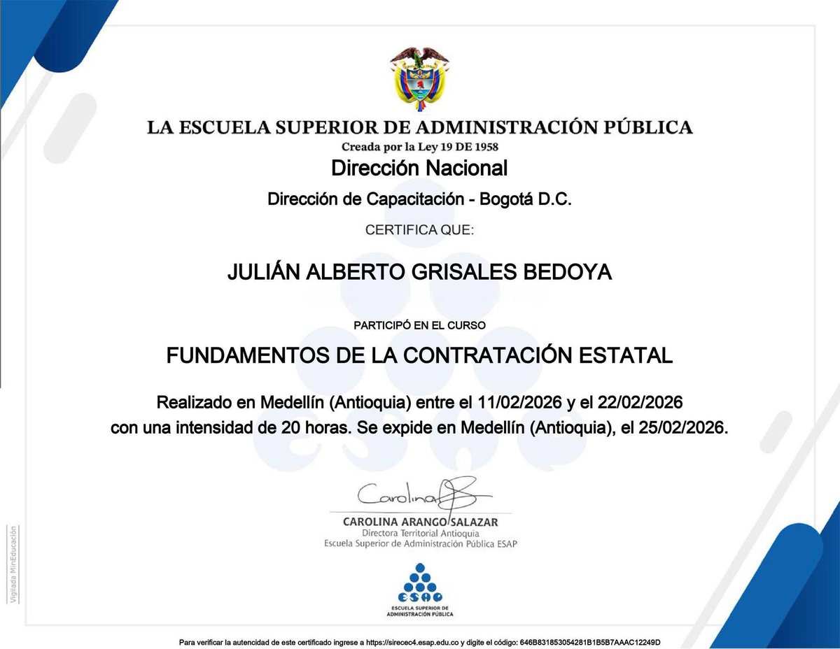 Este curso es fundamental porque brinda las bases para gestionar adecuadamente los recursos públicos, fortaleciendo la transparencia, la eficiencia y la integridad en las entidades del Estado 🏦🏦🏦