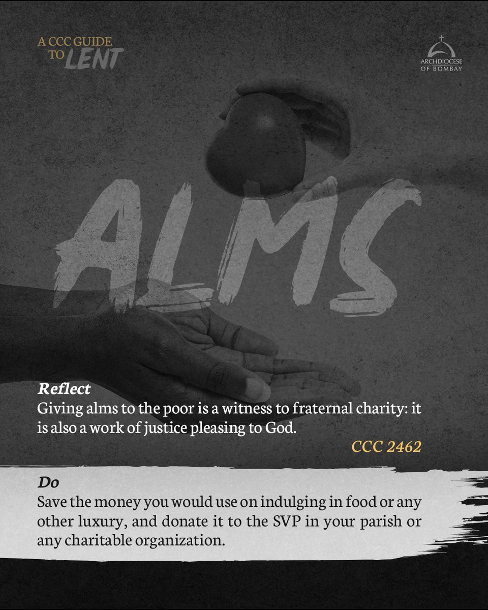 archbombay's tweet image. When God blesses you with what you want, you ought to reach out to those who cannot even get what they need!

#Almsgiving #PillarsOfLent