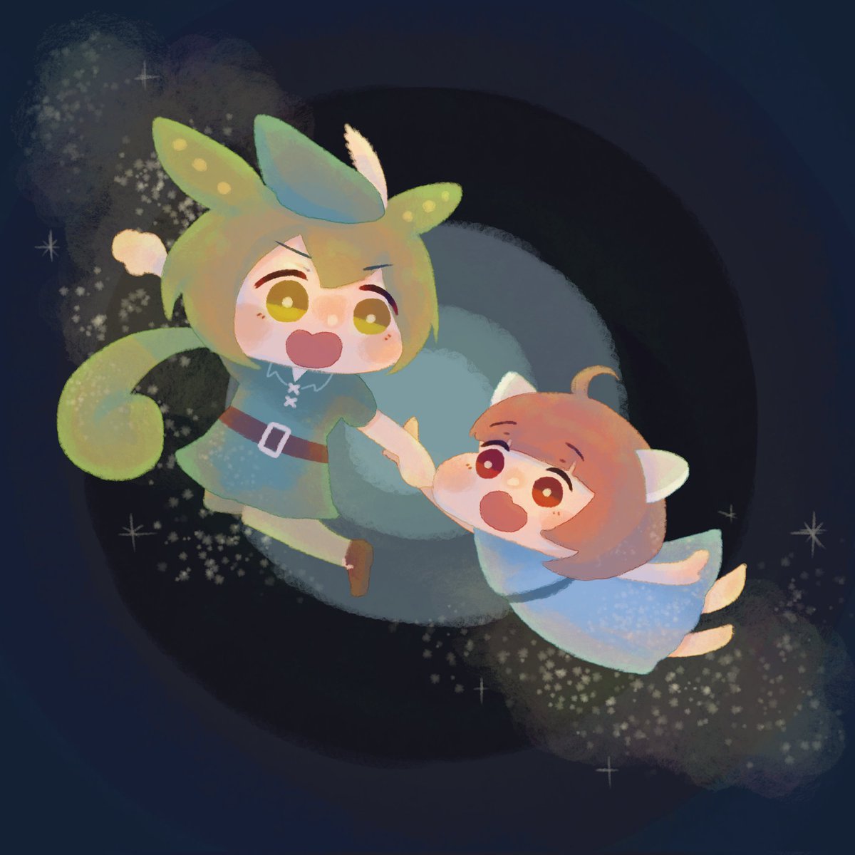 🌃🪶👗
#ずんだもん #東北きりたん